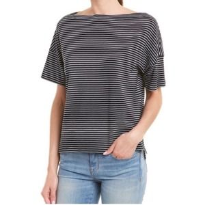 VINCE Boatneck Classic Stripe T-Shirt Top M